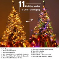 Philzops Odeetronic Christmas Lights 6567Ft 200 Led Color Changing Warm White Multicolor Christmas Lights With Remote Conne