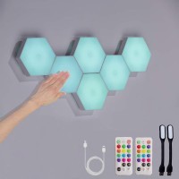 Hexagon Lights With Remote Smart Diy Hexagon Wall Lights Dual Control Hexagonal Led Light Wall Panels With Usbpower Geometry