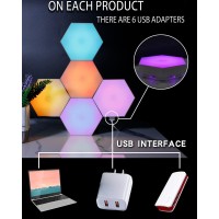 Hexagon Lights With Remote Smart Diy Hexagon Wall Lights Dual Control Hexagonal Led Light Wall Panels With Usbpower Geometry