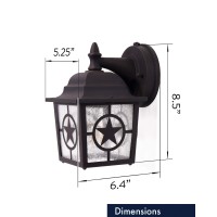 CORAMDEO Rust D2D Outdoor Porch Light, E26, Wet Location