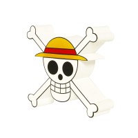 Abystyle One Piece Anime 3D Straw Hat Jolly Roger Skull Decorative Portable Led Lamp 7.8