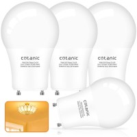 Cotanic Gu24 Led Light Bulb 2700K Warm White, 2 Prong Light Bulbs For Ceiling Fan, Twist-In And Lock Base 9W 60W Cfl Replacement, Non-Dimmable, 900Lm, 4 Pack