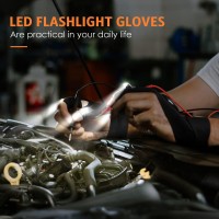 Led Flashlight Gloves, Outdoor Fishing Gloves, Light Gloves Perfect For Camping, Night Running, Fishing, Cycling, Birthday Gifts For Man And Woman, Gifts For Men Dad Fathers Day, 1 Pair