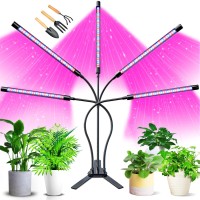 Grodrow Grow Lights For Indoor Plants, 150 Led Grow Light For Seed Starting With Red Blue Spectrum, 3/9/12H Timer, 10 Dimmable Levels & 3 Switch Modes, Adjustable Gooseneck Suitable For Various Plant