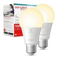 Sengled Smart Light Bulbs, Updated Ffs Smart Bulbs That Work With Alexa & Google Assistant, Wifi Light Bulbs 60W Soft White, A19 Dimmable Alexa Light Bulb, 800Lm High Cri>90, No Hub Required, 2 Pack