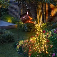 Asdfg Watering Can Led String Lights Stars Solar Shower Garden Lamp Decoration Waterproof Fairy Solar Light Ornament Copper Wi