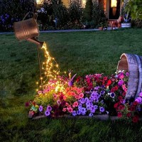 Asdfg Watering Can Led String Lights Stars Solar Shower Garden Lamp Decoration Waterproof Fairy Solar Light Ornament Copper Wi