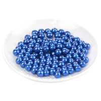 Weebee 200Pcs Glass Pearl Beads Assorted Colors Loose Spacer Round Czech Tiny Satin Luster Handcrafted Beading Assortments For Diy Craft Necklaces Bracelets Beads For Jewelry Making (Dark Blue, 4Mm)