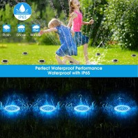 Nfesolar Solar Lights Outdoor With 16 Leds, Bright Multi-Color Solar Ground Lights Outdoor Waterproof Christmas Lights For Pathway Garden Yard Lawn Walkway (8 Pack)