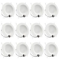 Energetic 12 Pack Retrofit Led Recessed Lighting 6 Inch Dimmable 125W100W Daylight 5000K 950Lm High Brightness Simple Ret