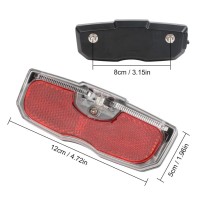 Greceyou Bike Tail Light Bicycle Rear Reflector Tail Light For Luggage Rack Aluminum Alloy Reflective Taillight 80Mm Screw Mou