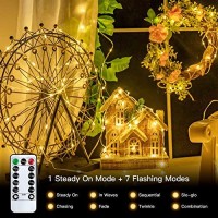 Iticdecor Fairy String Lights 66Ft 200Led Usb Christmas Lights, 8 Modes Remote Control Indoor Outdoor Waterproof Fairy Lights For Wedding Party Christmas Tree Decor Garden(Warm White)