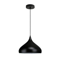 Modern Lamp E26 Base Chandelier Vintage Black Pendant Light Shade Industrial Hanging Ceiling Lighting Ideal For Dining Room Bar Clubs & Restaurants (Black, Pack 1)