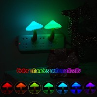 Honoson 4 Pieces Mushroom Night Light Led Night Light Plug In Lamp 7 Color Magic Mini Pretty Mushroom Shaped Night Lights Adults