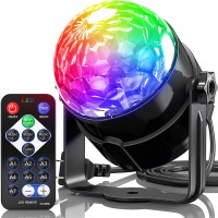 Disco Ball Light Party Lights, Dj Disco Light 7 Colors Strobe Light Sound Activated Stage Lights Dj Equipment With Remote Control Disco Ball Lamps For Home Room Parties Kids Birthday Wedding Bar