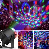 Disco Ball Light Party Lights, Dj Disco Light 7 Colors Strobe Light Sound Activated Stage Lights Dj Equipment With Remote Control Disco Ball Lamps For Home Room Parties Kids Birthday Bar 2 Pack