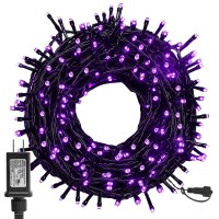 Twinkle Star 300 Led Halloween Fairy String Lights 99 Ft Outdoor Light Plug In With 8 Lighting Mode Waterproof Black Wire Mini