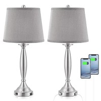 Seealle Modern Usb Table Lamp Set Of 2 27.9