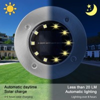 Solar Ground Lights Christmas, 12Pack 10Led Solar Lights Outdoor Solar Pathway Lights, Waterproof In-Ground Solar Garden Lights Led Landscape Lighting For Pathway Walkway Patio Yard Lawn Driveway