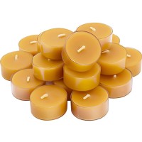 Natural Beeswax Tea Candles Deybby 20 Pack Handmade Beeswax Candles Clear Cup Great For Home Decoration