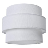 Edislive 3-Tier Drum Linen Lamp Shade For Pendant Lamp Floor Lamp Chandelier Replacement Shade Clip On Bulb Classic Round Lampshade Cover Only(Cream)