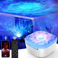 Star Projector Galaxy Light - Star Night Light Projector With Remote Control, Timer, Built-In Speaker, Led Light Projector 8 Lighting For Kids Baby Adults Bedroom/Room Decor/Ceiling/Gift (White)