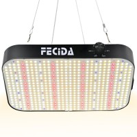 Fecida Led Grow Light Dimmable 6000 Lumen 65 Watt, 2024 Best Grow Lights For Indoor Plants Full Spectrum, Hanging Seed Starting Seedlings Vegetable Growing Lamps, Daisy Chain Function, Built-In Fan