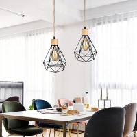 Arturesthome Wood Pendant Light Cord Kit With Dimmable Switch Vintage Industrial Hanging Plug In Lamp Cord With Twisted Nylon R