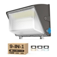 Akk 150W Led Wall Pack 120W 100W Tunable, 3 Color Switchable 22500Lm (Eqv. 1000W Mh), Outdoor Wall Pack Led Light With Photocell, 100-277V Led Wall Pack Light For Parking Lots,Warehouses, Etl Listed