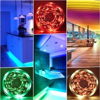 Sylvwin Led Strip Lights 32.8Ft,Rgb Color Changing Led Lights Strip,Smd 5050 Dimmable Lighting With App&Remote Control,Music Sync Led Lights Strip For Bedroom,Home Kitchen,Party,Tv Backlight