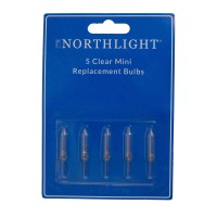 Northlight Pack Of 5 Clear Christmas Replacement Bulbs, 12 Volts