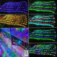 Rgb Net Lights, St Patricks Day Green Outdoor Led Mesh Lights, 9.8X6.6Ft 204 Led Christmas Net Light Decorations, Connectable Waterproof Green Lights For Bushes Garden Color Changing