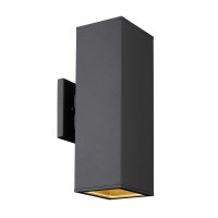 Harriet Modern Outdoor Wall Lights, Aluminum Outdoor Wall Sconce Waterproof Rustproof, Up And Down Lighting Exterior Sconces Porch Lantern, Sanded Black Finish