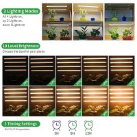 Rwntao Led Plant Growing Lamp 3000K Full Spectrum Grow Light Strips For Indoor Plants With 3912H Timer 10 Dimmable Levels