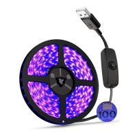 Uv Light Strip Usb Uv Black Light Strip Dc5V 390Nm400Nm 656Ft2M Smd 3528 120Leds Ip65 Waterproof Super Bright Led Strip Light