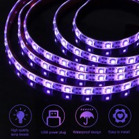 Uv Light Strip Usb Uv Black Light Strip Dc5V 390Nm400Nm 656Ft2M Smd 3528 120Leds Ip65 Waterproof Super Bright Led Strip Light