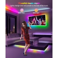 Daymeet Led Lights For Bedroom, 33Ft Led Chasing Effect Dream Rgb Light Strip, Usb Smart Light Strips App Control Music Sync Color Changing Led Strip Lights With Remote For Home Christmas Decoration