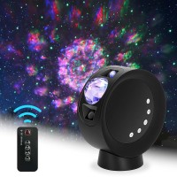 Looeoodoo Led Star Projector Light Galaxy Lighting Moon Nebula Night Lamp With Base Remote Control And Battery Operated For G