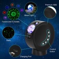 Looeoodoo Led Star Projector Light Galaxy Lighting Moon Nebula Night Lamp With Base Remote Control And Battery Operated For G