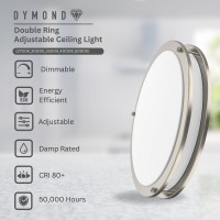 Dymond Led Ceiling Light Flush Mount Dimmable Adjustable Light Color 2700K3000K3500K4000K5000K 5In1 Selectable Cct 10 I