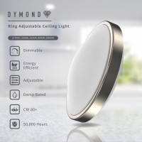 Dymond Led Ceiling Light Dimmable | Flush Mount | Selectable Adjustable Switch Color Temperature 5 Cct (2700K/3000K/3500K/4000K/5000K) (11 Inches)