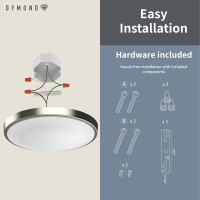 Dymond Led Ceiling Light Dimmable | Flush Mount | Selectable Adjustable Switch Color Temperature 5 Cct (2700K/3000K/3500K/4000K/5000K) (11 Inches)