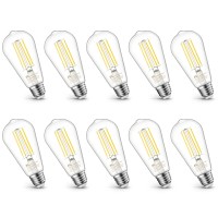 Mastery Mart St21 [100 Watt] [Dimmable] Led Vintage Edison Light Bulb, 5000K Daylight White Bright, Clear Glass Antique Decorative Filament Bulb, E26 Base, 1100Lm, 9W [100W Equivalent]- (10 Pack)