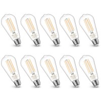 Mastery Mart St21 [100 Watt] Dimmable Led Vintage Edison Light Bulb, 2700K Soft White Bright, Clear Glass Antique Decorative Filament Bulb, E26 Base 1100Lm, 9W 100W Equivalent (10 Pack)