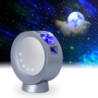 Looeoodoo Led Star Projector Light Galaxy Lighting Moon Nebula Night Lamp With Base Remote Control And Battery Operated For G