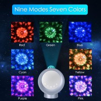 Looeoodoo Led Star Projector Light Galaxy Lighting Moon Nebula Night Lamp With Base Remote Control And Battery Operated For G