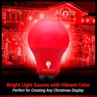 6 Pack Bluex Led A19 Red Light Bulbs - 9W (60Watt Equivalent) - E26 Base Led Red Bulb, Party Decoration, Porch, Home Lighting, Holiday Lighting, Decorative Illumination Red Led Bulb