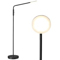 O?Right Moon - Dimmable Led Floor Lamp, Adjustable Color Temperature For Bedside Reading, Work Light, Art/Crafting Light, Sewing, Ultra Flexible Gooseneck, Rotatable Lighting, Black