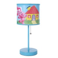 Idea Nuova Blue'S Clues Stick Table Kids Lamp With Pull Chain, Themed Printed Decorative Shade