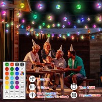 Led Outdoor String Lights, 30Ft Connectable G40 Patio Lights Outdoor Waterproof With 30 Led Bulbs, Rgb Color Changing Cafe Decorative Lights With Remote For Outside Camping Gazebo Party Balcony Decor